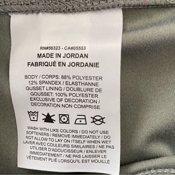 Nike Sage Gray Yoga Core Vinyasa Rainbow Side Stripe Athleisure - Picture 8 of 13